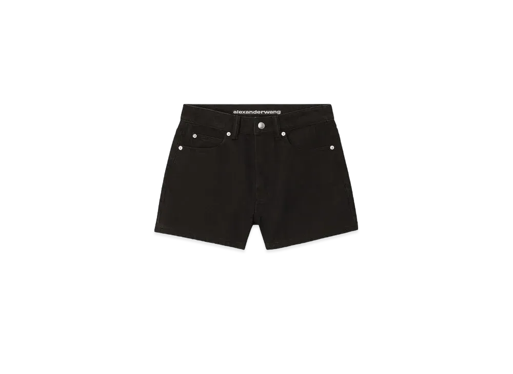 Alexander Wang Denim Shorty High Rise Shorts "Black"