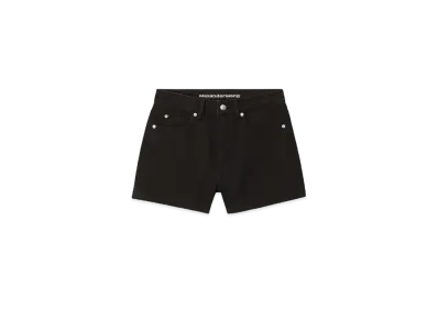 Alexander Wang Denim Shorty High Rise Shorts "Black"