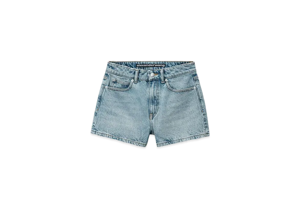 Alexander Wang Denim Shorty High Rise Shorts "Light Indigo"