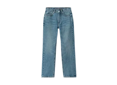 Alexander Wang Denim Og High Rise Stovepipe Jeans "Medium Indigo"
