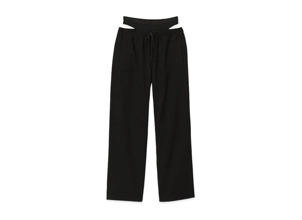 Alexander Wang Denim Layered Track Pants "Black"