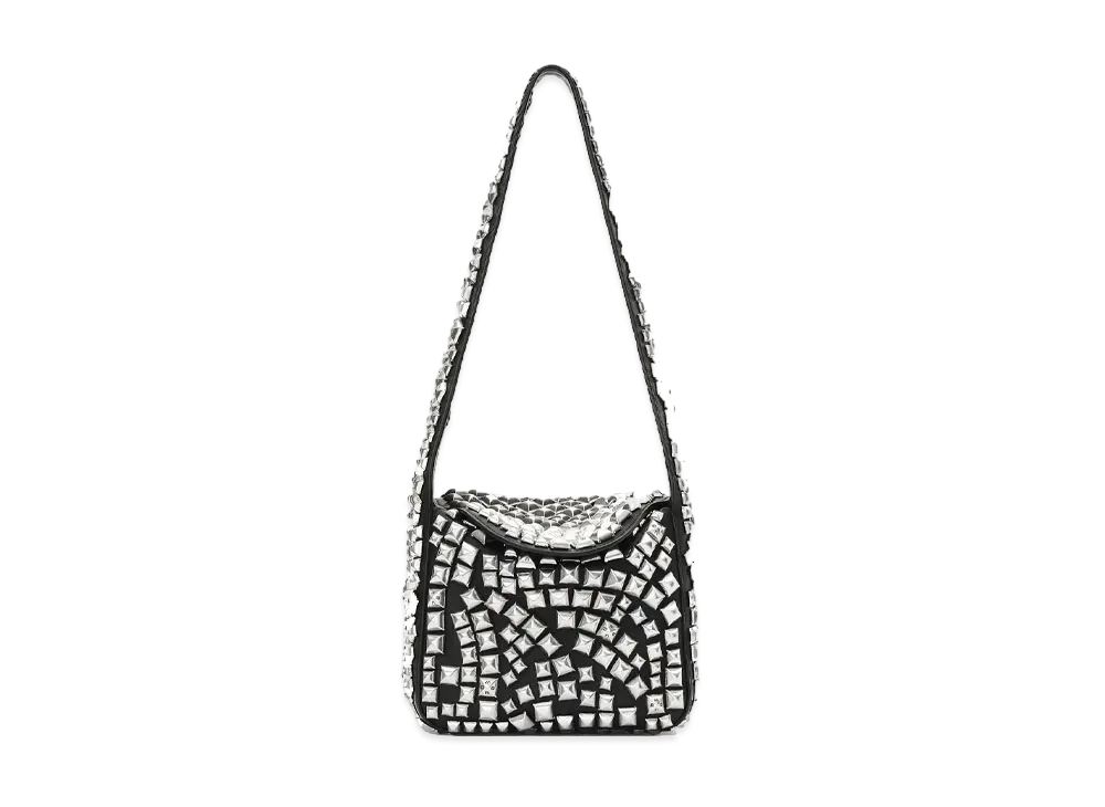 Alexander Wang Spike Stud Leather Small Hobo Bag "Black"