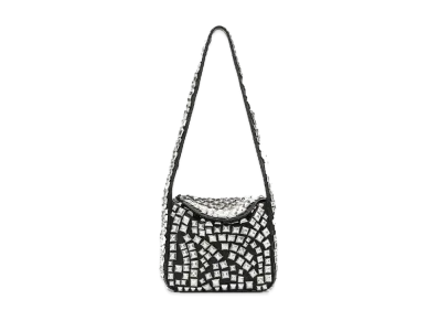 Alexander Wang Spike Stud Leather Small Hobo Bag "Black"