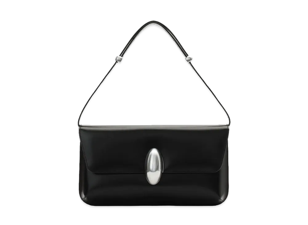 Alexander Wang Dome Leather Structure-Flap Bag "Black"