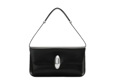 Alexander Wang Dome Leather Structure-Flap Bag "Black"