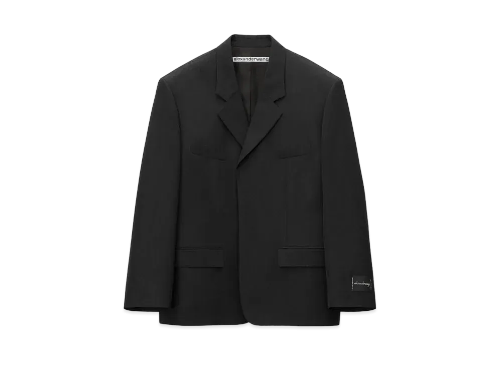 Alexander Wang Wool-Blend Tailored Blazer "Black"
