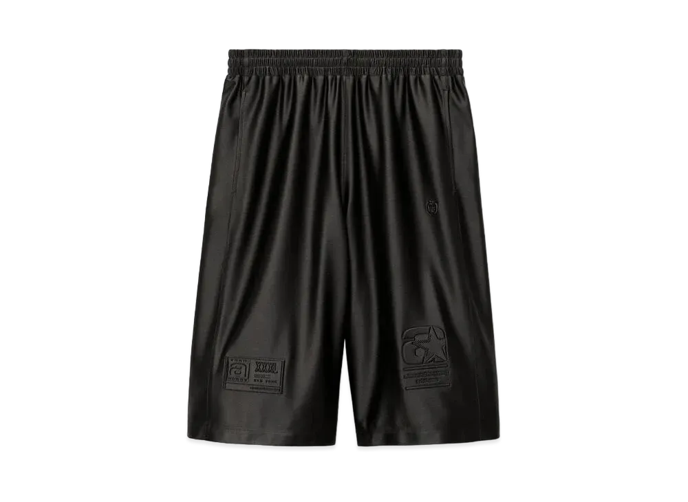 Alexander Wang Satin Faille Jersey Basketball Shorts "Black"