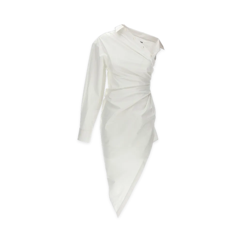 Alexander Wang Women's Asymmetrical Shirt Dress "White"