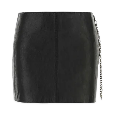 Alexander Wang Women's Leather Mini Skirt "Black"