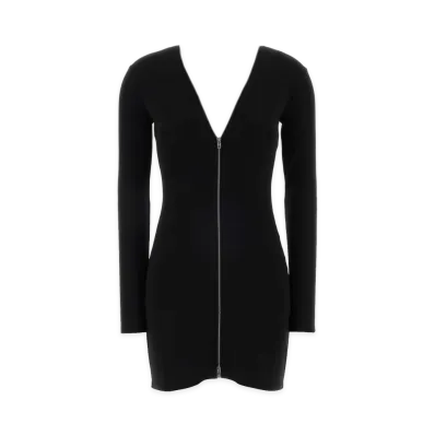 Alexander Wang Women's Stretch Viscose Mini Dress "Black"