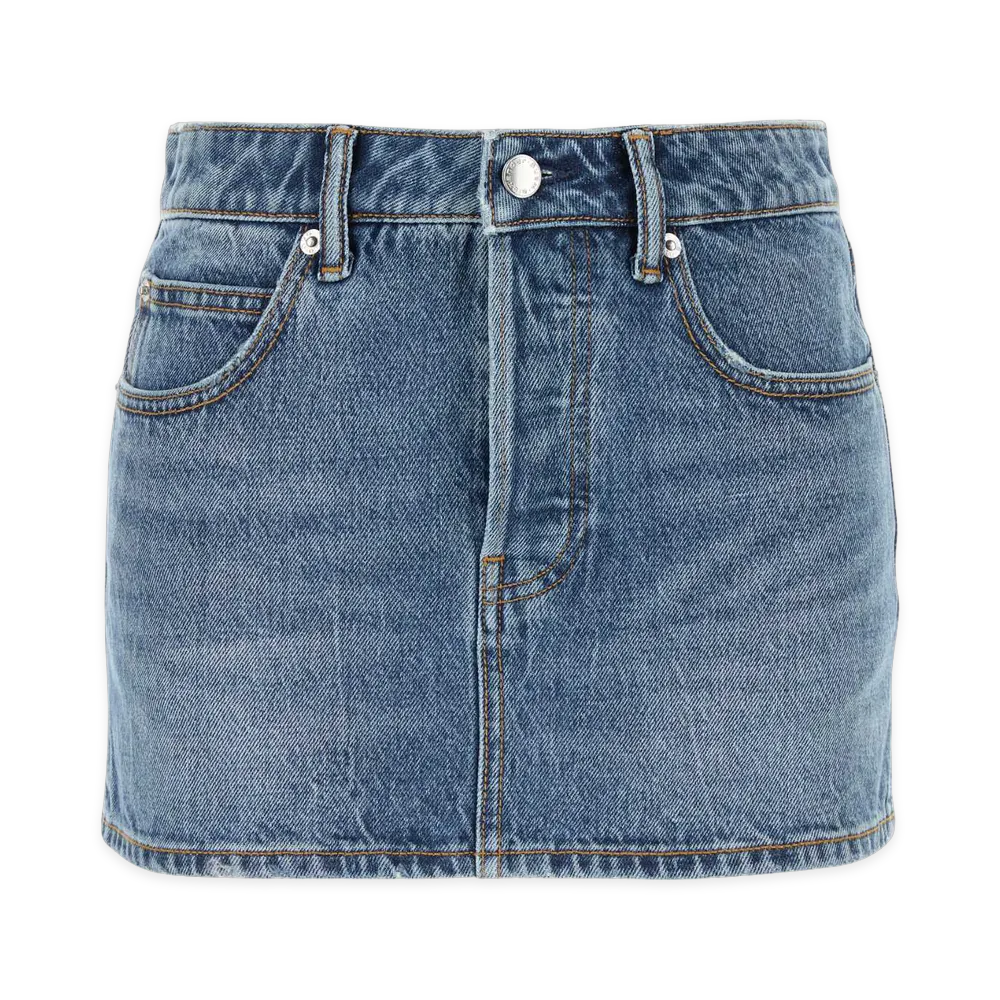 Alexander Wang Women's Denim Mini Skirt "Vintage Medium Indigo"