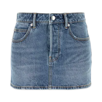 Alexander Wang Women's Denim Mini Skirt "Vintage Medium Indigo"