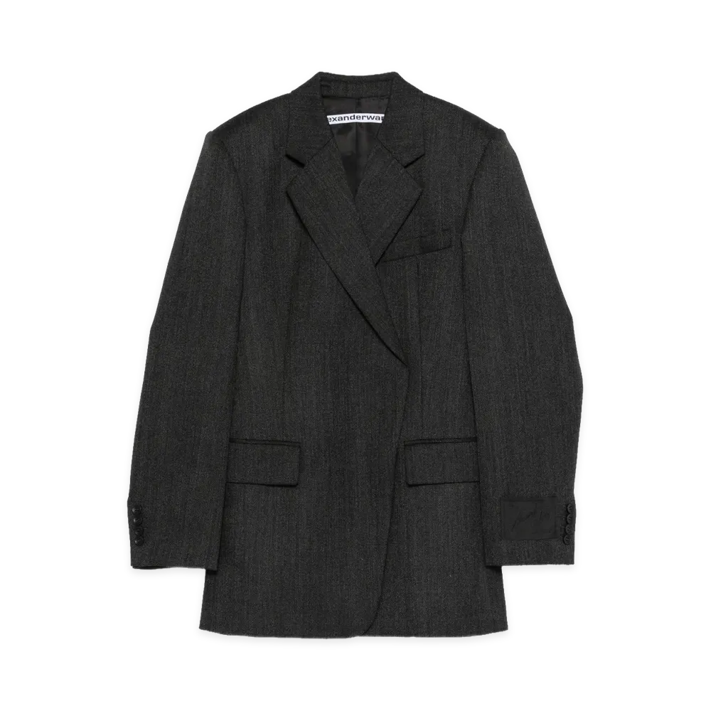 Alexander Wang Women's Fitted Blazer Dress In Wool "Charcol"