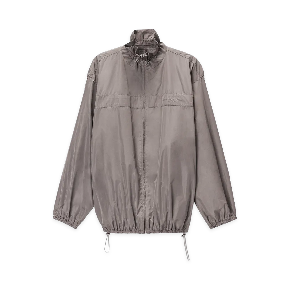 Alexander Wang Women's Oversized Gathered Track Jacket "Steel Gray"