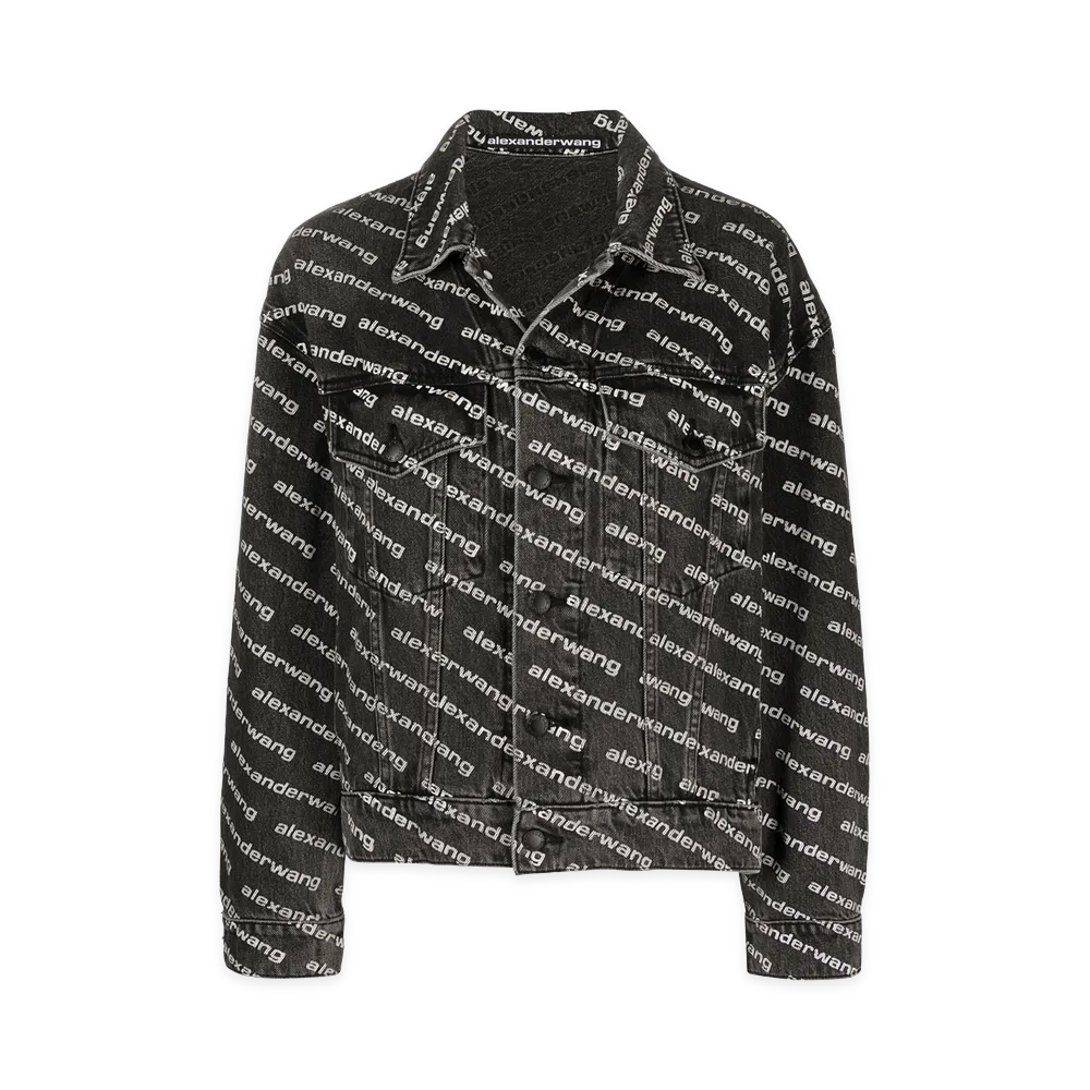 Alexander Wang Women's Jackets "Grey Aged/White"