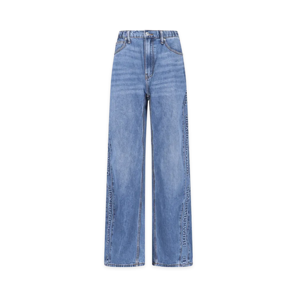 Alexander Wang Women's Logo Panel Balloon Jogger "Deep Blue"