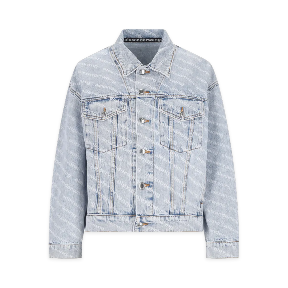 Alexander Wang Women's Denim Jacket "Pebble Bleach Blue"