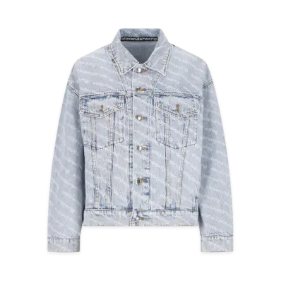 Alexander Wang Women's Denim Jacket "Pebble Bleach Blue"