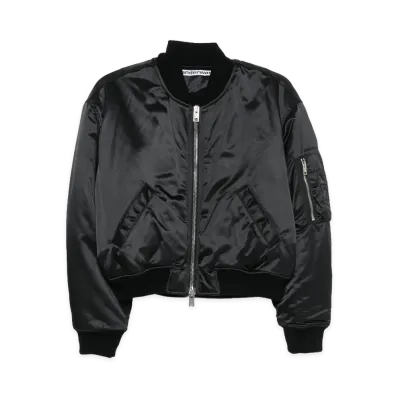 Alexander Wang Women's Faux Fur Lined Bomber Jacket "Black"