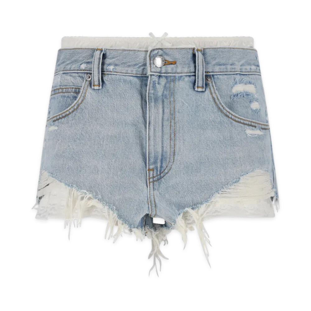 Alexander Wang Women's Shorts "Light Worn Indigo"