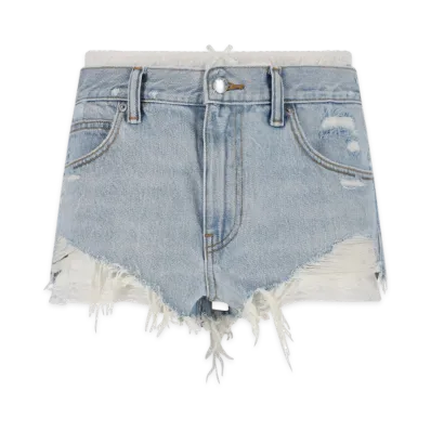 Alexander Wang Women's Shorts "Light Worn Indigo"