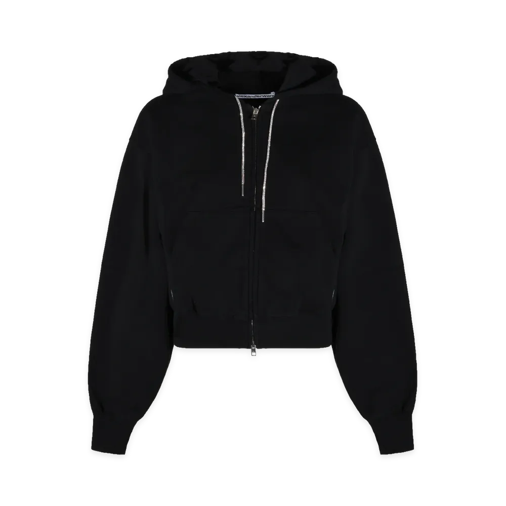 Alexander Wang Women's Zip-Up Hoodie "Black"