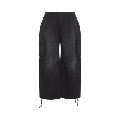 Alexander Wang Women's Turned Down Cargo Pant "Washed Jet Black"