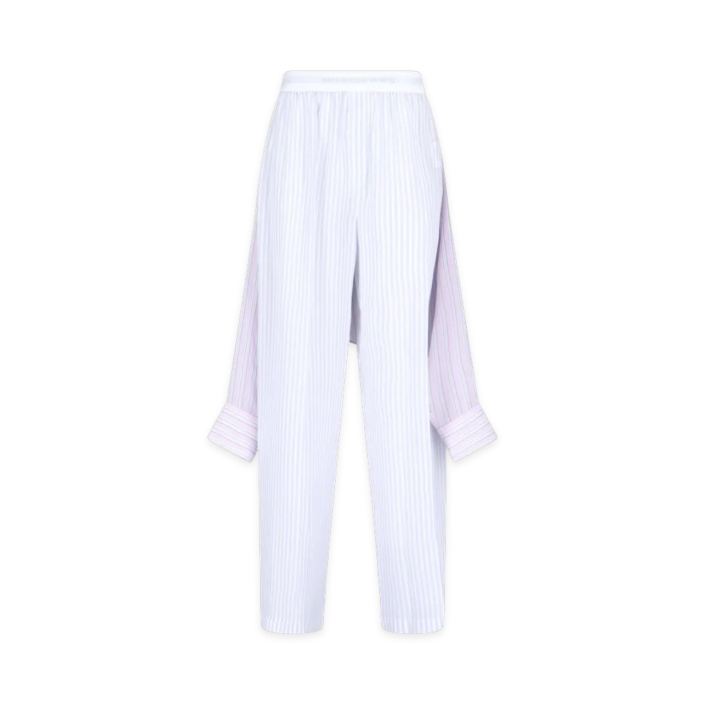 Alexander Wang Women's Boxer Pant With Prestyled Shirt "Blue/Multicolor"