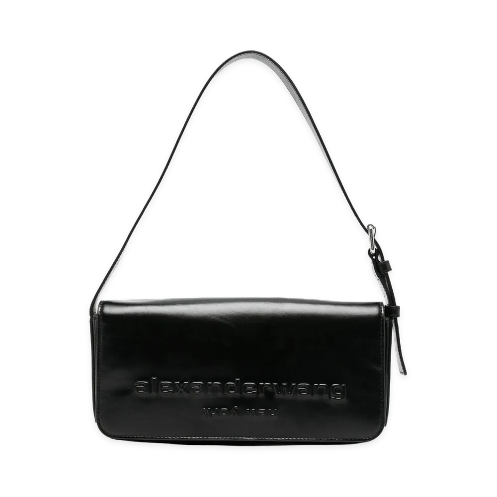 Alexander Wang Women's Punch Flap Shoulder Bag "Black"