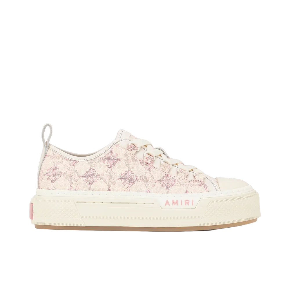 AMIRI Women's MA Quad Canvas Court Low "Garden Rose"