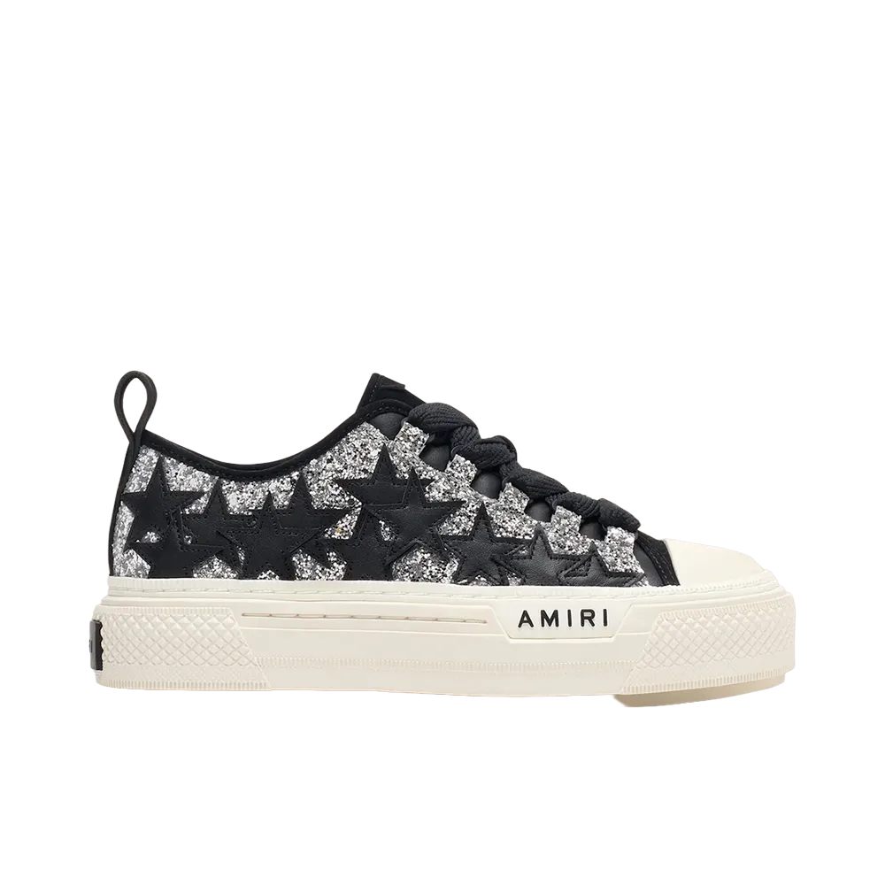 AMIRI Women's Glitter Stars Court Low "Grey"
