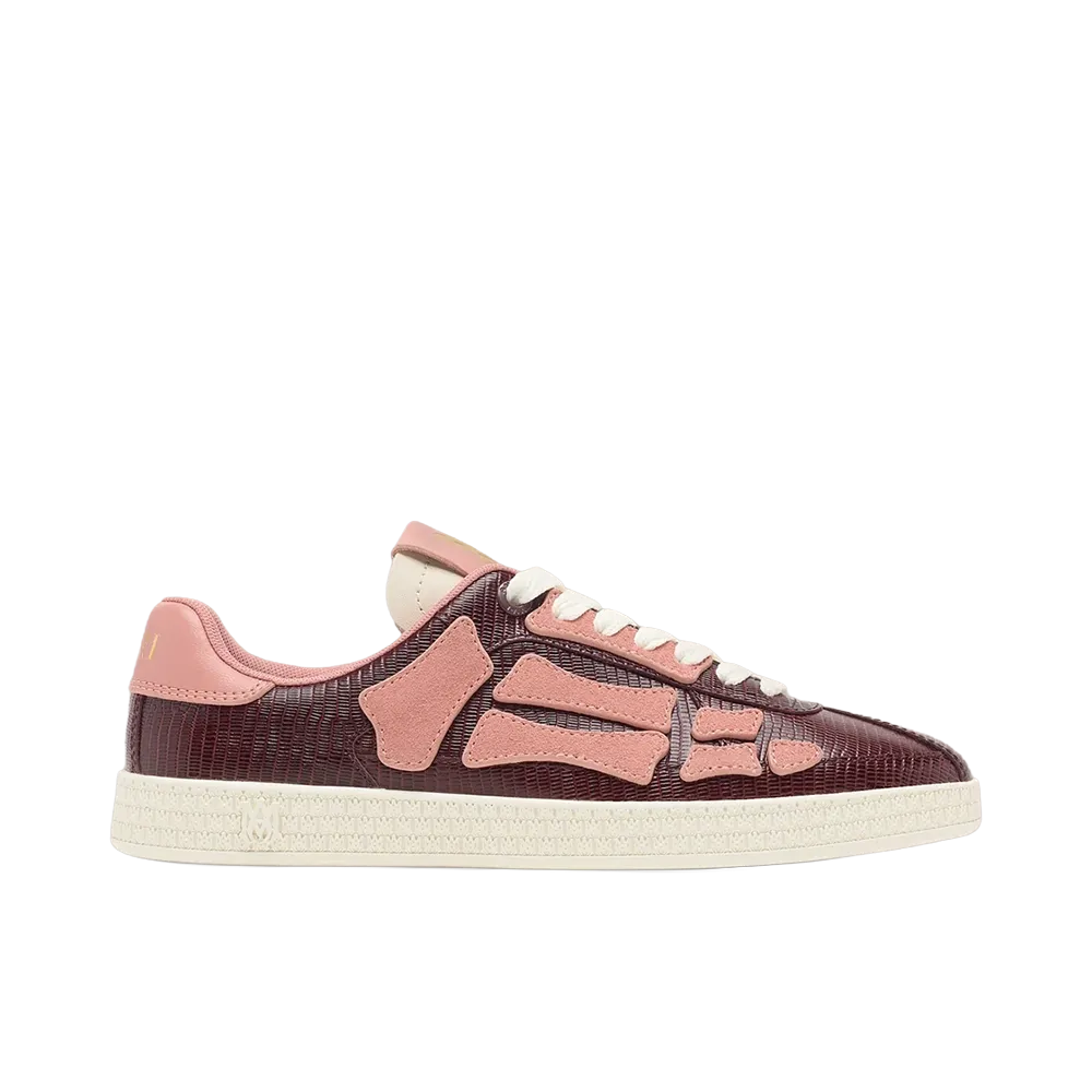 AMIRI Women's Lizard Embossed Pacific Bones "Plum"