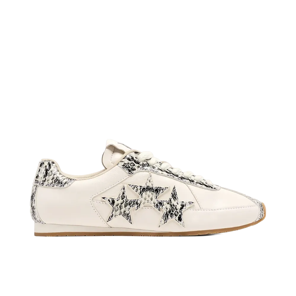 AMIRI Women's Lizard Embossed Pacific Flat "Alabaster"