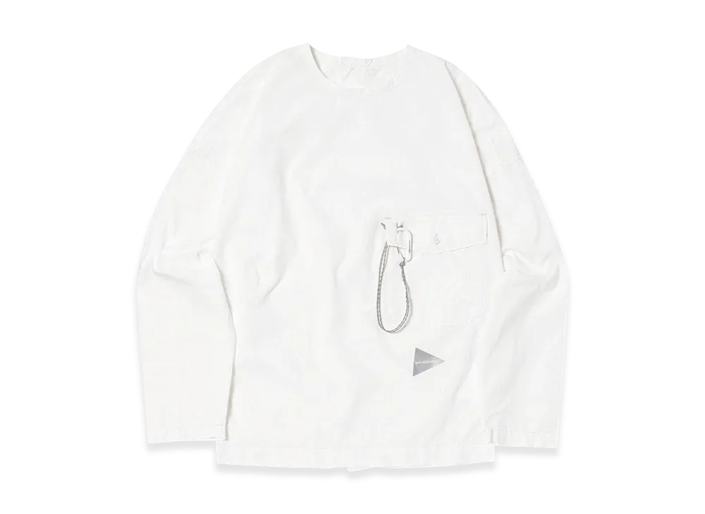and wander Women's Cordura Typewriter LS Pullover "White"