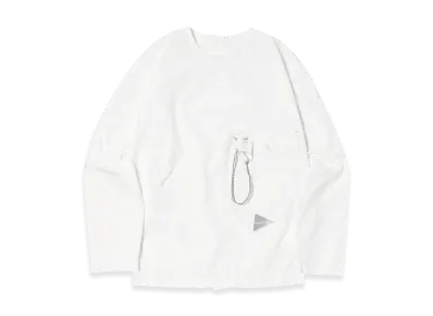 and wander Women's Cordura Typewriter LS Pullover "White"