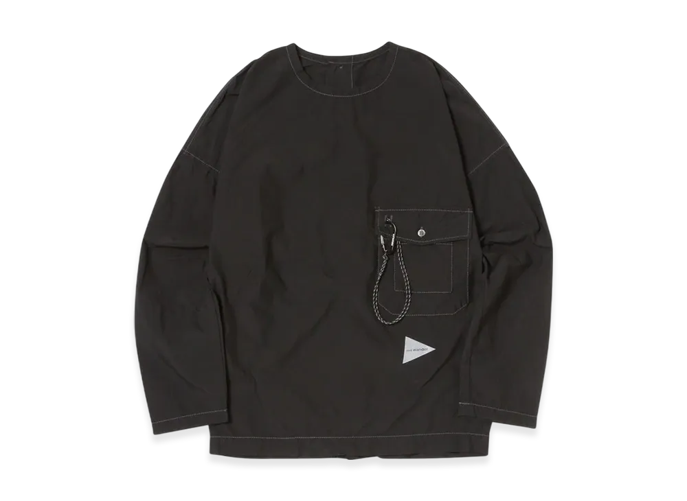 and wander Cordura Typewriter LS Pullover (W) "Black"