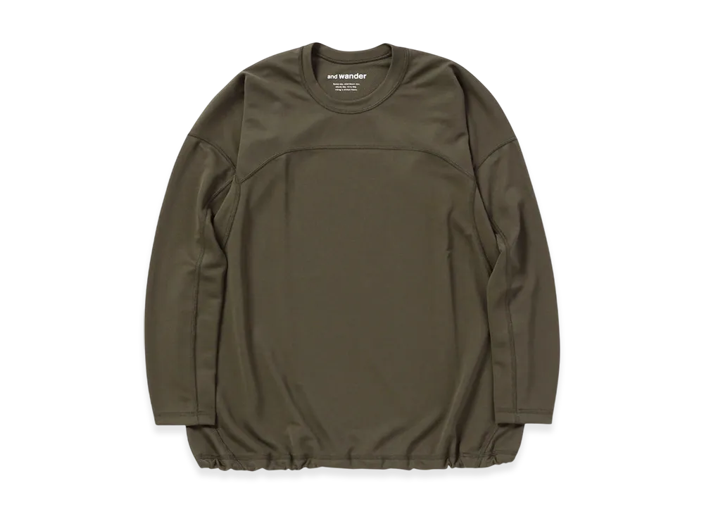 and wander Dry Jersey LS T (W) "Khaki"