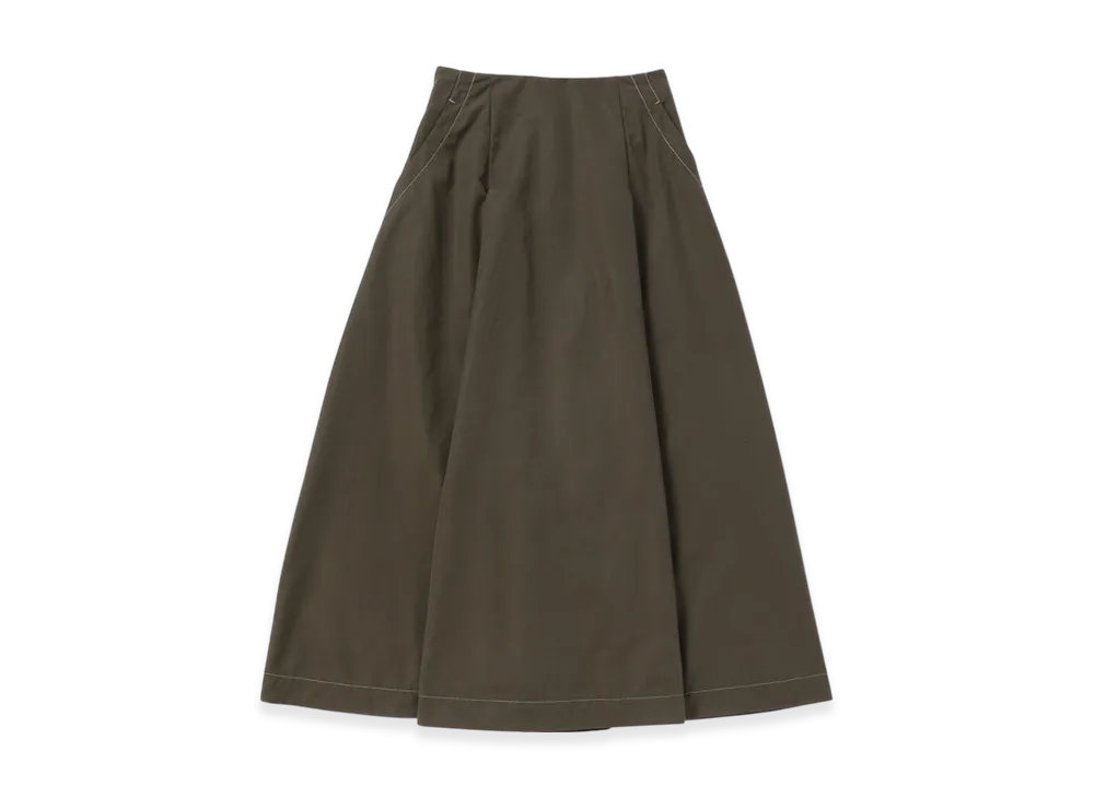 and wander High Count Cloth Skirt (W) "Light Khaki"