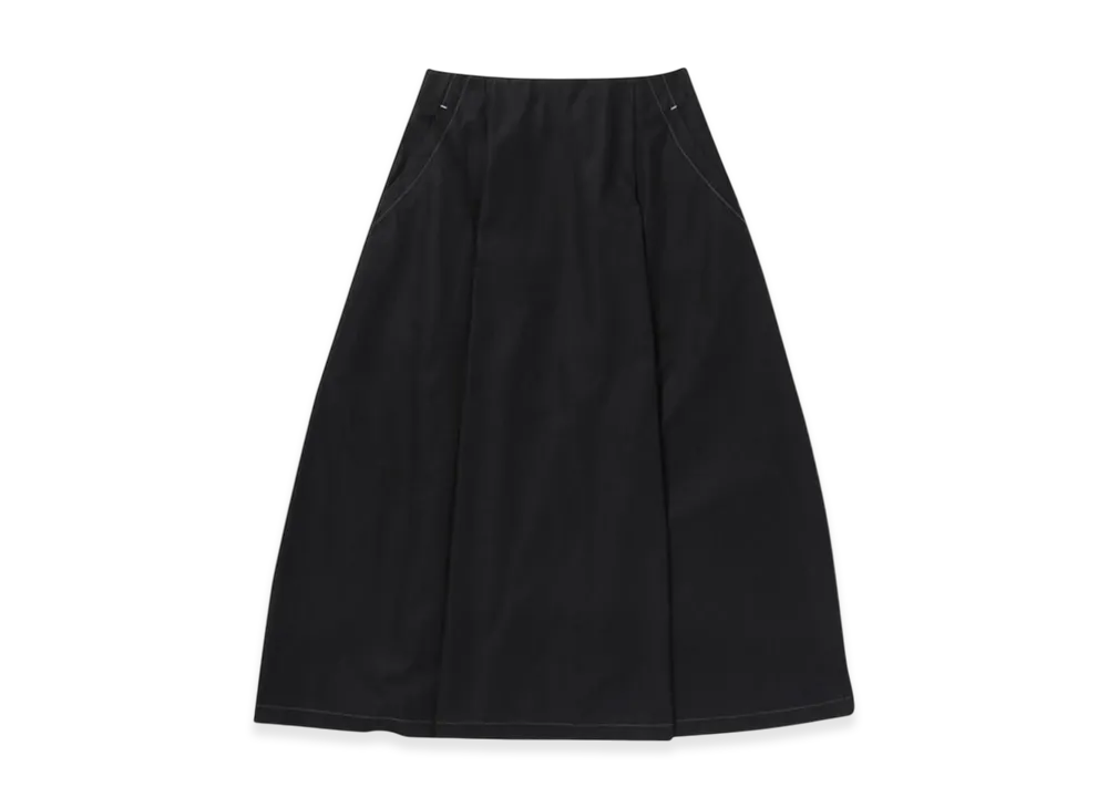 and wander Women's High Count Cloth Skirt "Black"