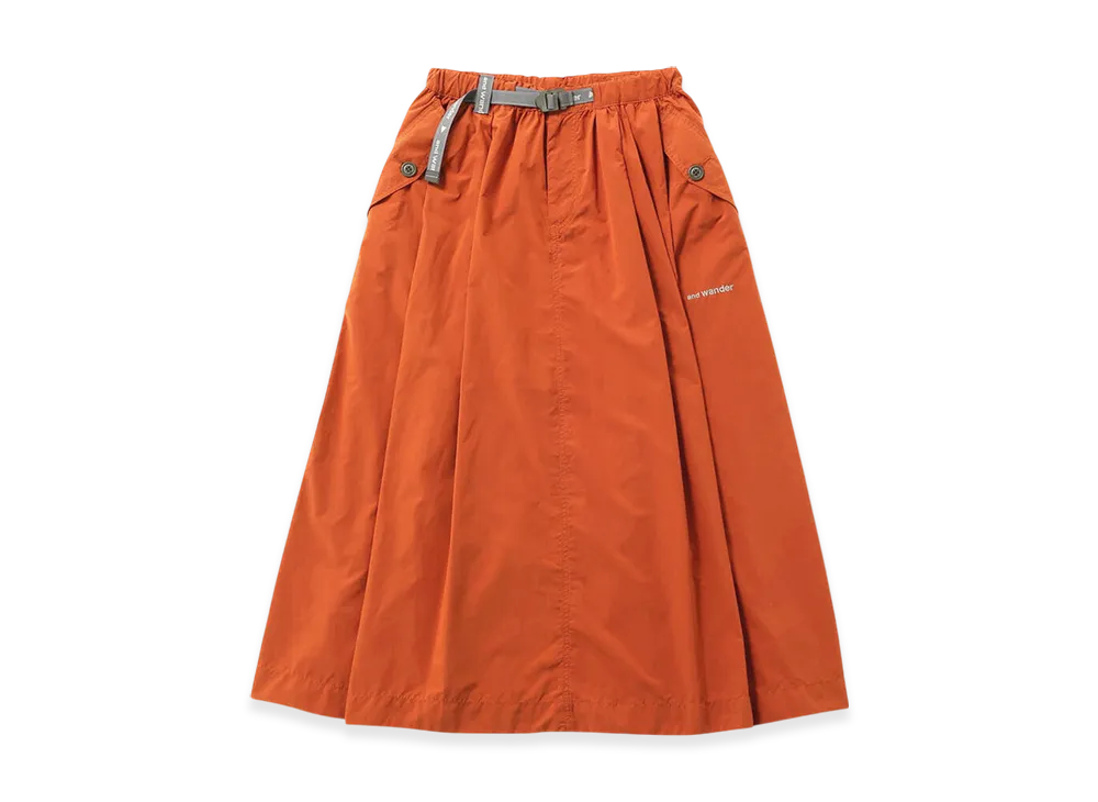 and wander Oversized Cargo Skirt (W) "Red"