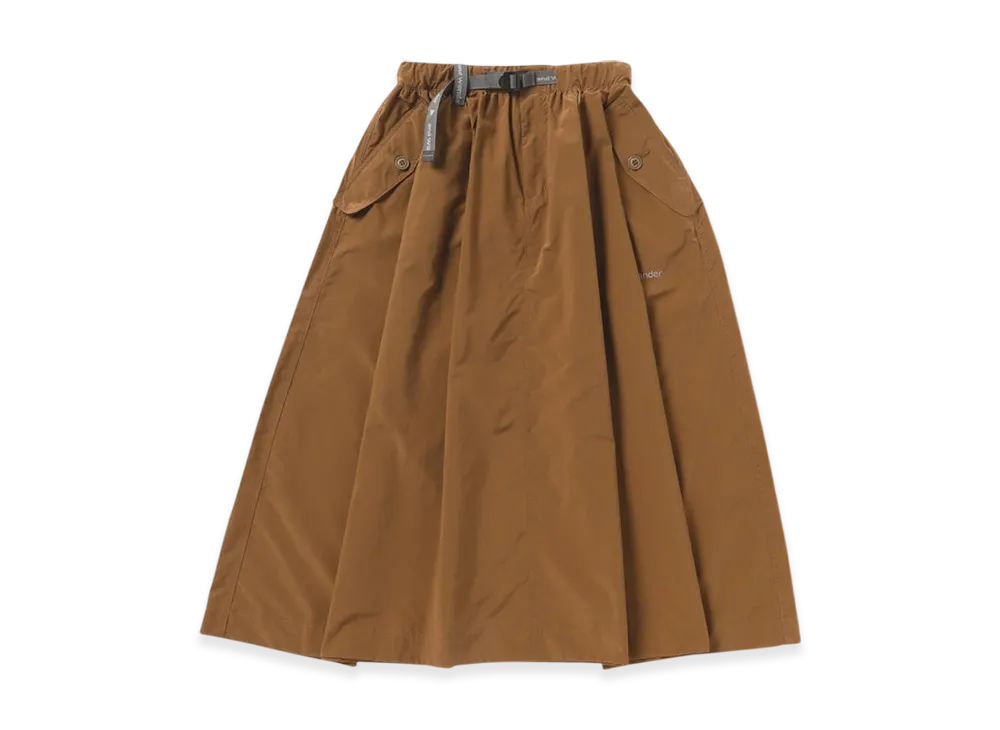 and wander Oversized Cargo Skirt (W) "Light Brown"