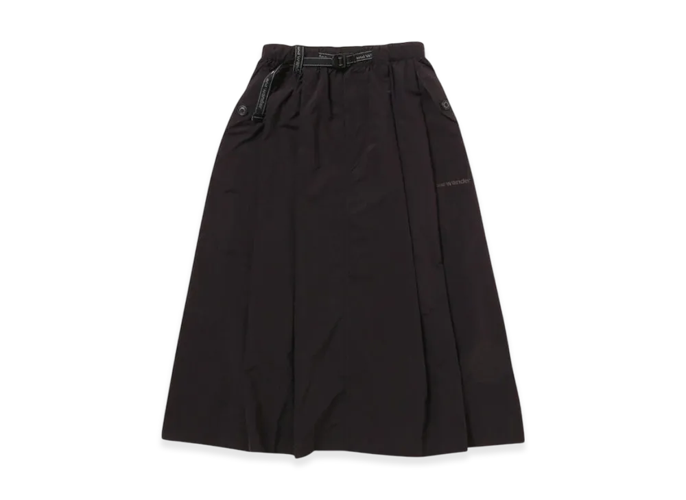 and wander Oversized Cargo Skirt (W) "Black"