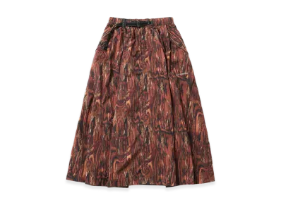 and wander Printed Ripstop Cargo Skirt (W) "Red"