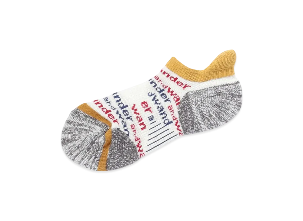 and wander Wool Short Socks "Off White"