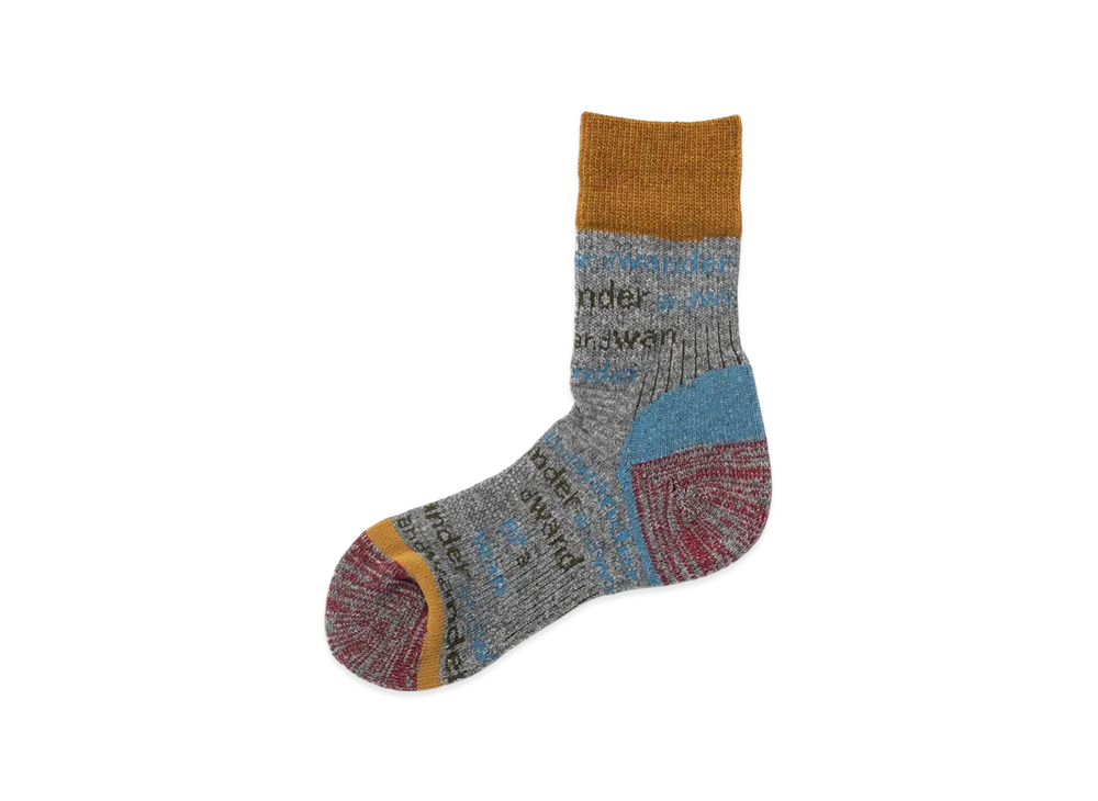 and wander Wool Socks "Light Gray"