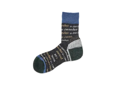 and wander Wool Socks "Charcoal"