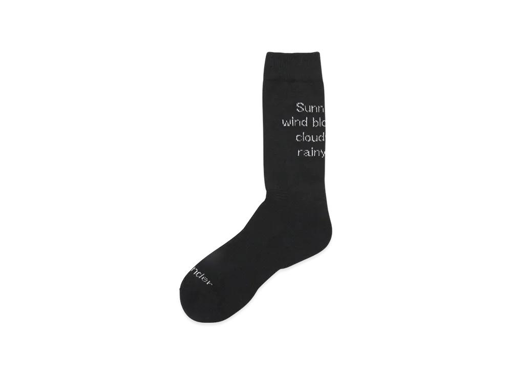 and wander PE/CO Pile Socks "Black"