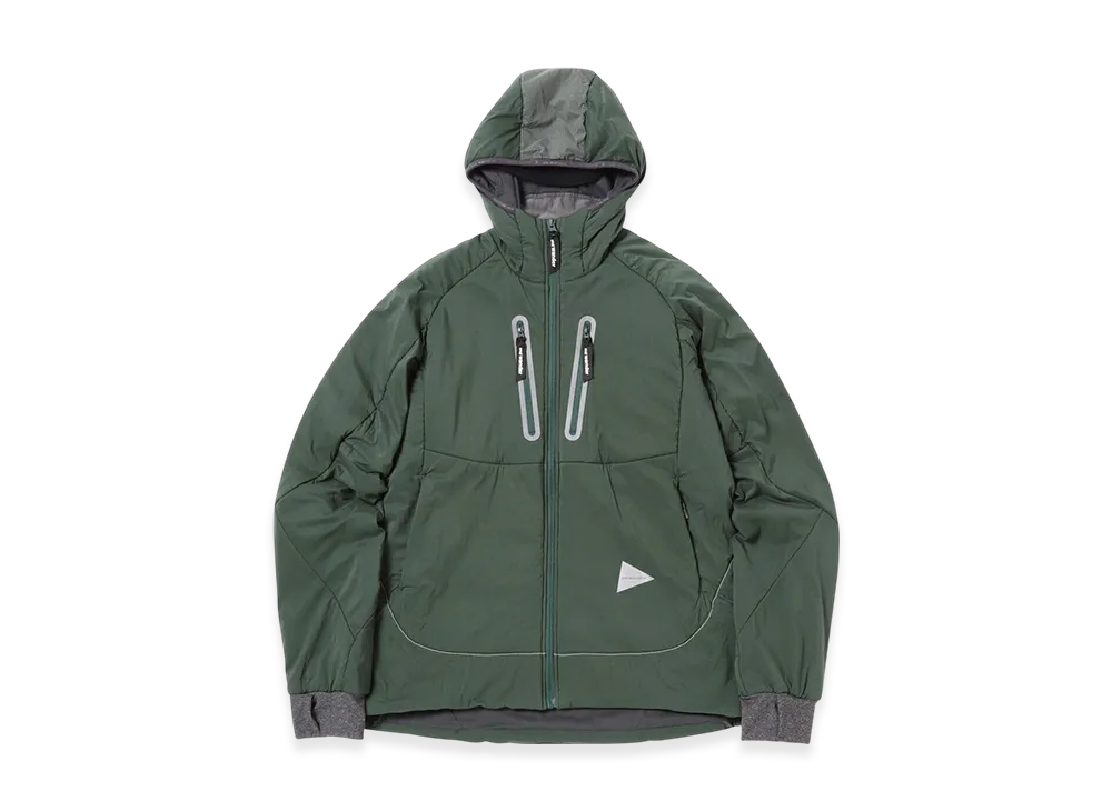 and wander Alpha Air Hoodie "Green"