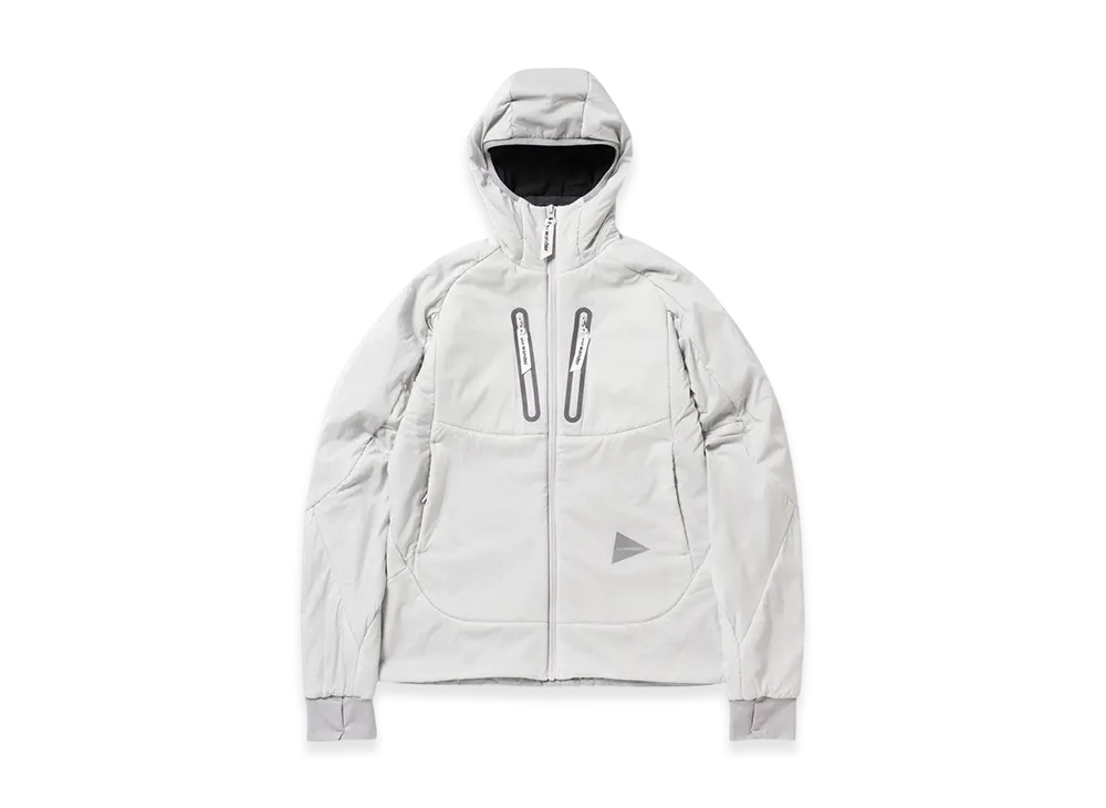 and wander Alpha Air Hoodie "Light Gray"