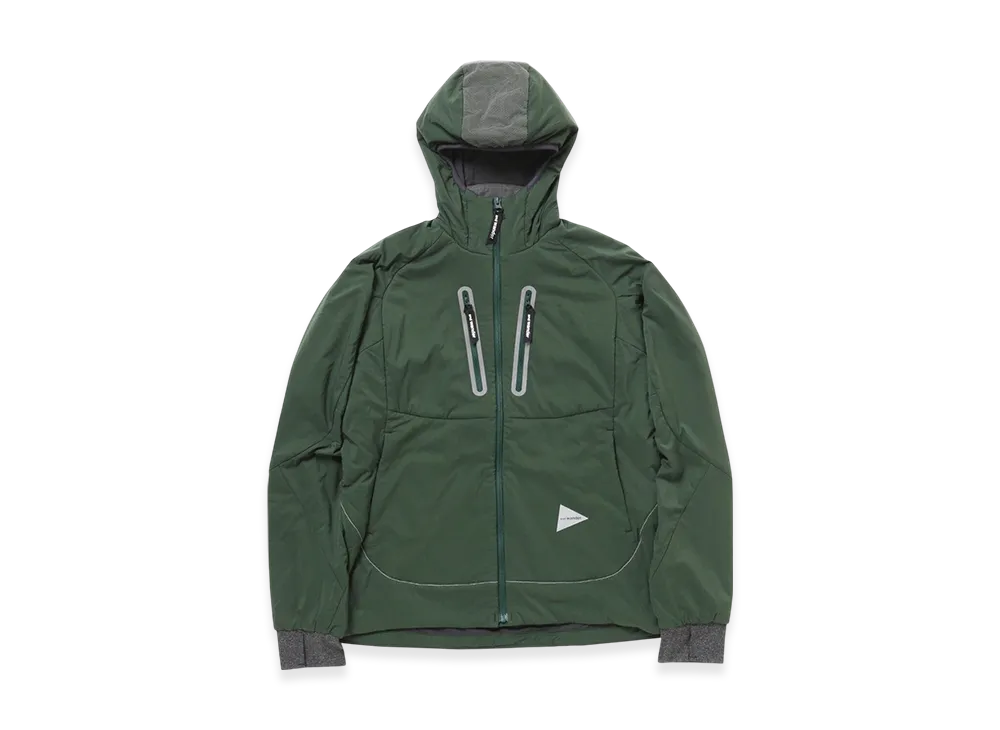 and wander Alpha Air Hoodie "Green"